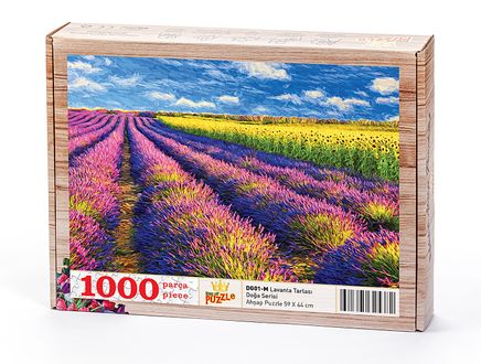 Lavanta Tarlası Ahşap Puzzle 1000 Parça (DG01-M)