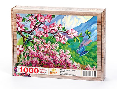 Fuji'de Bahar ve Sakura Ahşap Puzzle 1000 Parça (DG15-M) - Fiyatı