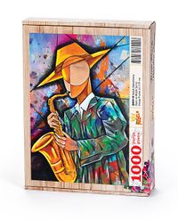 Kubik Saksafoncu Ahşap Puzzle 1000 Parça (DM09-M)