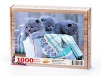 Minik Kediler Ahşap Puzzle 1000 Parça (HV07-M)