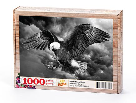 Kara Kartal Ahşap Puzzle 1000 Parça (HV23-M)