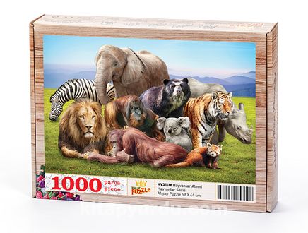Hayvanlar Alemi Ahşap Puzzle 1000 Parça (HV31-M)