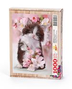 Kara Kiraz Çicegi Ahşap Puzzle 1000 Parça (HV35-M)