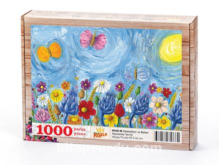 Kelebekler ve Bahar Ahşap Puzzle 1000 Parça (HV45-M)
