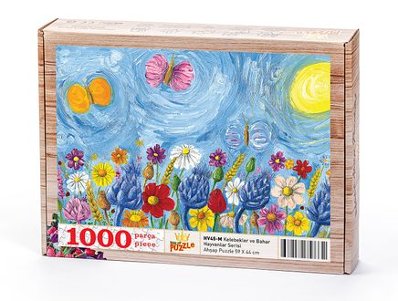 Kelebekler ve Bahar Ahşap Puzzle 1000 Parça (HV45-M)