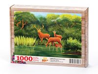 Benekli Geyik Ailesi Ahşap Puzzle 1000 Parça (HV57-M)
