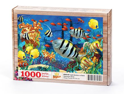 Tropik Balıklar ve Batık Ahşap Puzzle 1000 Parça (HV65-M)