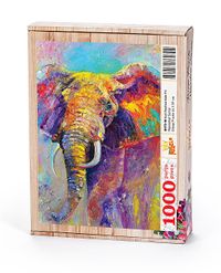 Holi Festivalinde Fil Ahşap Puzzle 1000 Parça (HV73-M)