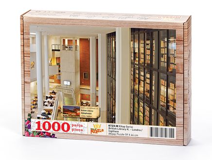 British Library Kütüphanesi - Londra / İngiltere Ahşap Puzzle 1000 Parça (KT23-M)