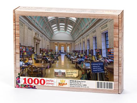 Harvard Üniversitesi Kütüphanesi - Massachusetts / ABD Ahşap Puzzle 1000 Parça (KT33-M)