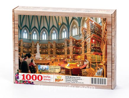 Kanada Parlamento Kütüphanesi - Ottawa / Kanada Ahşap Puzzle 1000 Parça (KT39-M)