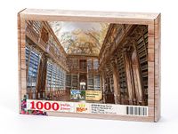 Strahov Manastır Kütüphanesi - Prag / Çekya Ahşap Puzzle 1000 Parça (KT53-M)