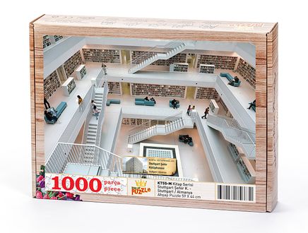 Stuttgart Şehir Kütüphanesi - Stuttgart / Almanya	Ahşap Puzzle 1000 Parça (KT55-M)