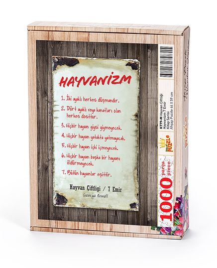 Hayvan Çiftliği - Hayvanizm 7 Emir	Ahşap Puzzle 1000 Parça (KT79-M)