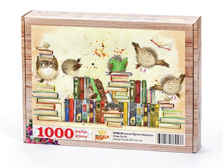 Sevimli Öğrenci Baykuşlar Ahşap Puzzle 1000 Parça (KT83-M)