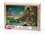 Gölet Manzaralı Fantastik Ağaç Ev Ahşap Puzzle 1000 Parça (MF11-M)