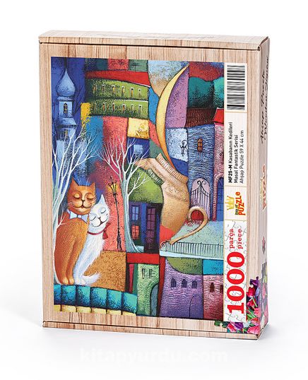 Kasabanın Kedileri Ahşap Puzzle 1000 Parça (MF25-M)