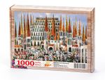 Tarihi Meydanda Kalabalık Ahşap Puzzle 1000 Parça (MF29-M)