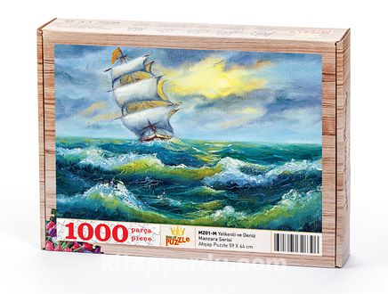 Yelkenli ve Deniz Ahşap Puzzle 1000 Parça (MZ01-M)
