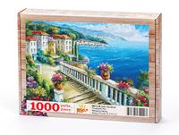 Sahil Kasabası / Tırabzanlı Yol Ahşap Puzzle 1000 Parça (MZ11-M)