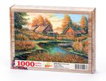 Dere Kenarında Orman Köyü Ahşap Puzzle 1000 Parça (MZ19-M)