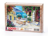 Merdivenli Akdeniz Evleri Ahşap Puzzle 1000 Parça (MZ21-M)
