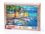 Küçük Şehir Portofino Manzarası Ahşap Puzzle 1000 Parça (MZ27-M)