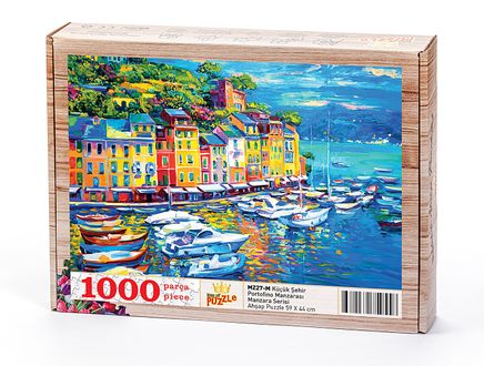 Küçük Şehir Portofino Manzarası Ahşap Puzzle 1000 Parça (MZ27-M)