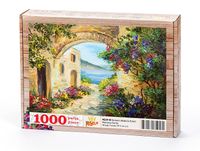 Kemerli Akdeniz Evleri Ahşap Puzzle 1000 Parça (MZ29-M)