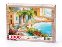 Sahilde Sütunlu Villa Ahşap Puzzle 1000 Parça (MZ31-M)