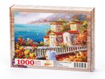 Taraca Cafeden Sahil Manzarası Ahşap Puzzle 1000 Parça (MZ33-M)