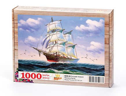 Fırtımada Yelkenli Ahşap Puzzle 1000 Parça (MZ35-M)