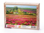 Gelincikler ve Köy Evi Ahşap Puzzle 1000 Parça (MZ43-M)