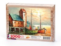 Balıkçı Liman Köyü Ahşap Puzzle 1000 Parça (MZ47-M)