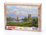 Kıyıda Yel Değirmeni Ahşap Puzzle 1000 Parça (MZ51-M)