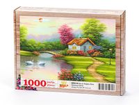 Köy ve Kuğulu Dere Ahşap Puzzle 1000 Parça (MZ53-M)