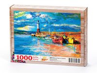Deniz Feneri ve Tekneler Ahşap Puzzle 1000 Parça (MZ57-M)
