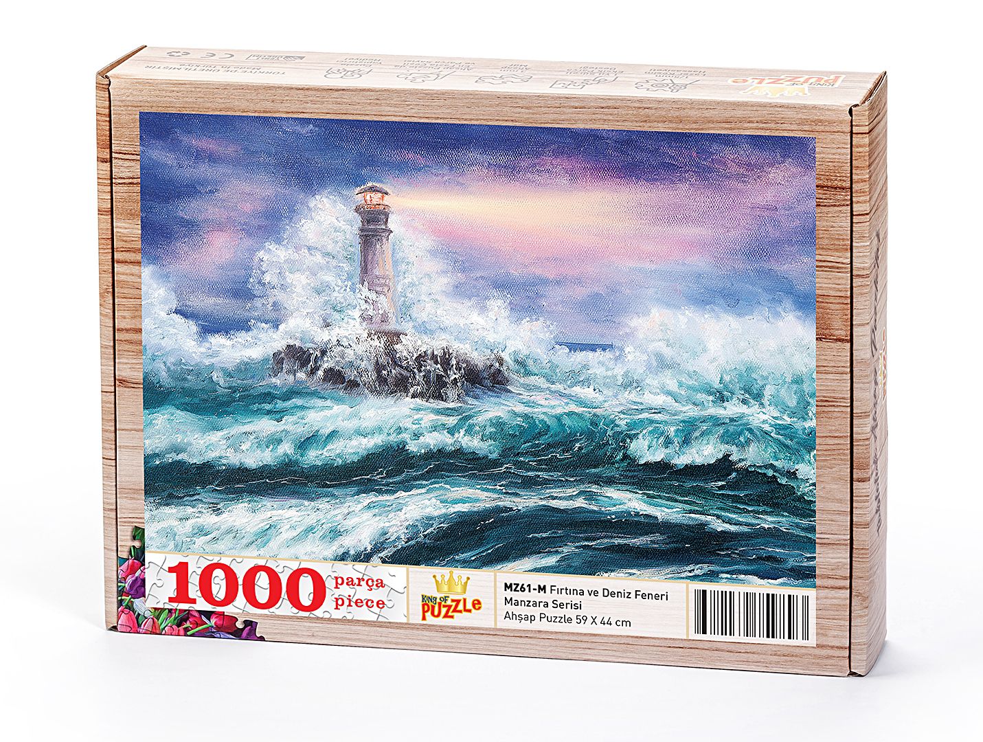 Fırtına ve Deniz Feneri Ahşap Puzzle 1000 Parça (MZ61-M) - Fiyatı