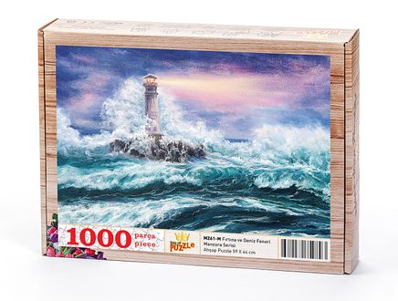 Fırtına ve Deniz Feneri Ahşap Puzzle 1000 Parça (MZ61-M)
