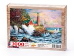 Kayalık Kıyı ile Fener Ahşap Puzzle 1000 Parça (MZ67-M)