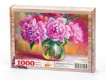 Damla Vazoda Şakayıklar Ahşap Puzzle 1000 Parça (NT19-M)
