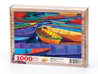 Renkli Kayıklar Ahşap Puzzle 1000 Parça (OB07-M)