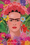 Frida Çiçekli Portre Ahşap Puzzle 1000 Parça (PT07-M)