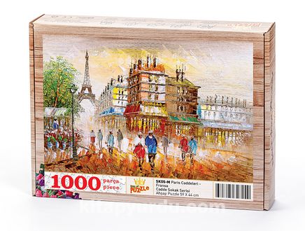 Paris Caddeleri - Fransa Ahşap Puzzle 1000 Parça (SK05-M)