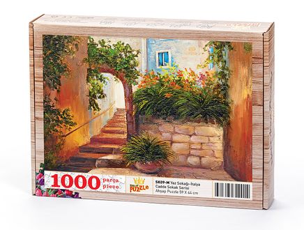 Yaz Sokağı İtalya Ahşap Puzzle 1000 Parça (SK09-M)