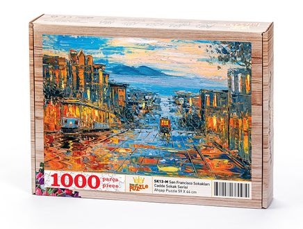 San Francisco Sokakları Ahşap Puzzle 1000 Parça (SK13-M)