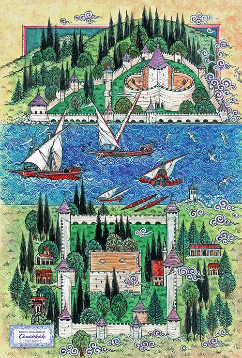 Türkiye Minyatürleri - Çanakkale - Nusret Çolpan Ahşap Puzzle 1000