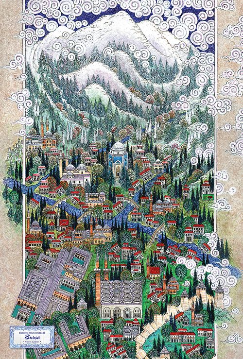 Türkiye Minyatürleri - Bursa - Nusret Çolpan Ahşap Puzzle 1000