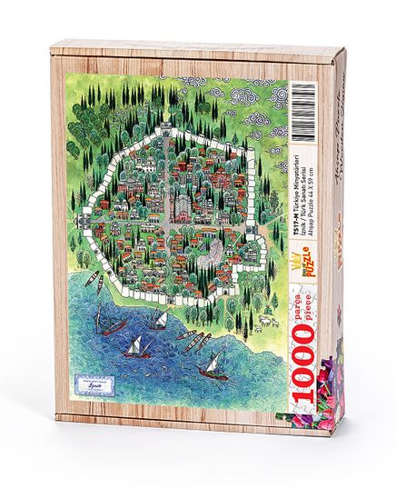 Türkiye Minyatürleri - İznik - Nusret Çolpan Ahşap Puzzle 1000 Parça (TS17-M)