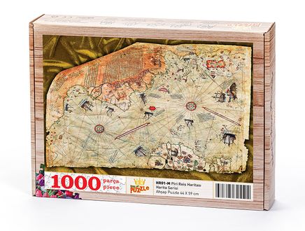 Piri Reis Haritası Ahşap Puzzle 1000 Parça (HR01-M)